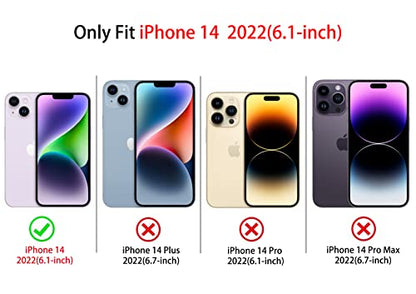 NITITOP Compatible with iPhone 14 Case Clear Cute Bow Ribbon Love Heart Pattern for Women Girls Bowknot Full Camera Lens Soft TPU Slim Shockproof Protective Cover - White - color: White, size: iPhone 14