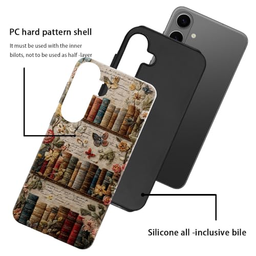 Compatible with Samsung Galaxy S26 Plus Case,Glossy Case All-Round Protection Shockproof Anti-Scratches TPU Cover,Cases for Man Woman-Antique Bookshelf - color: Antique Bookshelf, size: Galaxy S26 Plus