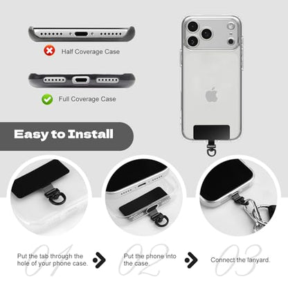 TiMOVO Clip and Go Phone Strap with Wallet, Black & Brown Contrast V - color: Black & Brown Contrast V, style: Classic