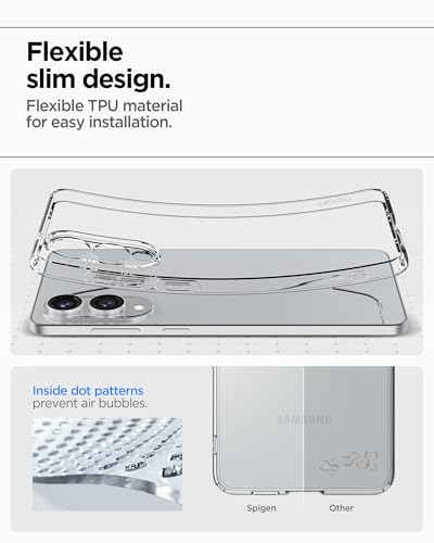 Spigen Liquid Crystal Designed for Galaxy S25 Edge Case (2025) [Anti-Yellowing], [Military-Grade Protection] - Crystal Clear - color: Crystal Clear, size: 6.6in (Galaxy S25 Edge)