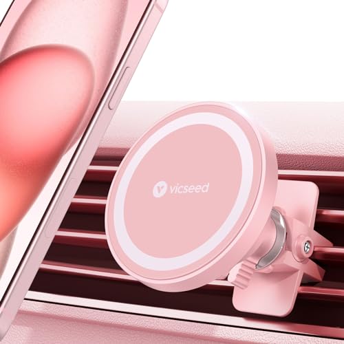 VICSEED for MagSafe Car Mount [Strongest Magnet Power] Car Phone Holder - color: Pink