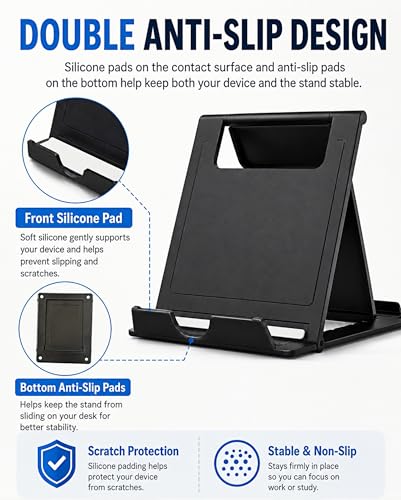 JIFANPAUL Foldable Phone & Tablet Stand Compatible with iPhone/iPad - size: L