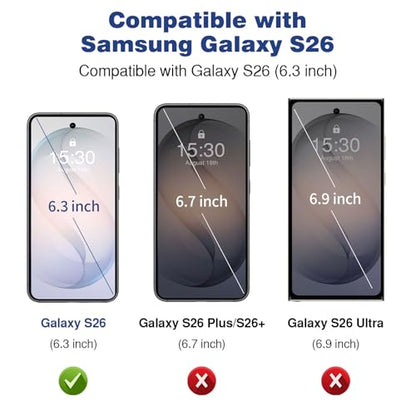 ACANDYA for Samsung Galaxy S26 Case Wallet Clear Protective Case with Credit Card Holder Heavy Duty Protection Shockproof Anti-Scratch Anti-Yellow Cover for Samsung Galaxy S26 6.3 inch Transparent - size: for Galaxy S26
