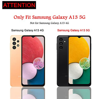Compatible with Samsung Galaxy A13 5G Case(NOT for A13 4G), with Belt Clip Holster Heavy Duty Rugged Shockproof Full Body Protection Kickstand Phone case for Samsung Galaxy A13 5G (Blue) - color: Blue