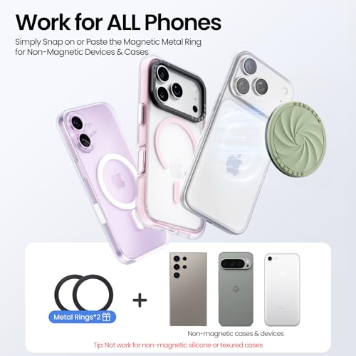ORNARTO Vortuxe for MagSafe Phone Grip with Kickstand, Matcha - color: Matcha