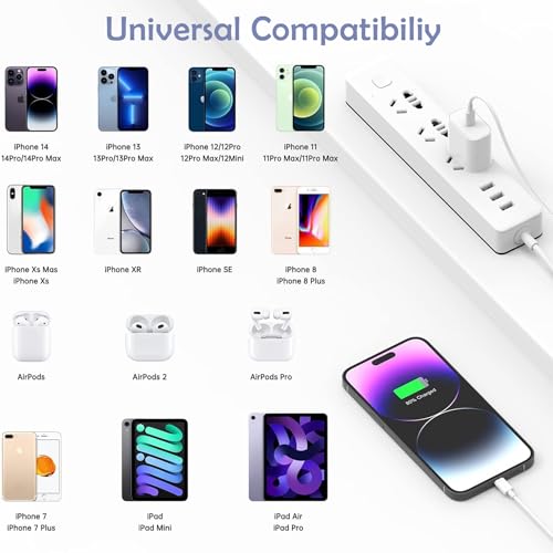 10FT Extra Long Braided iPhone Charger Fast Charging, 2Pack Lightning Cable - size: 2Pack 10FT