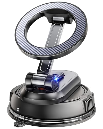 2-IN-1 Detachable MagSafe Car Mount, Vacuum Magnetic Phone Holder for Car