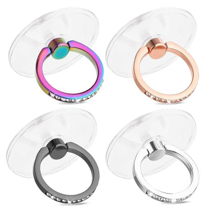 Ymapinc Cell Phone Ring Holder, Phone Case Ring, Bling Phone Ring Holder Grip with Rhinestone Finger Grip 360° Rotation Compatible with Phones Tablets Case