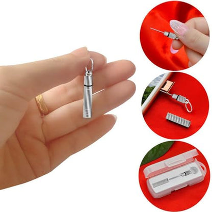 Yuly Eject Card Tray Open Pin Needle Key Tool Card Tray Pin Eject Tool Universal for Cell-Phone Cards Accessories Rolling Tray with Lid Small Portable Stainless Card Eject Removal
