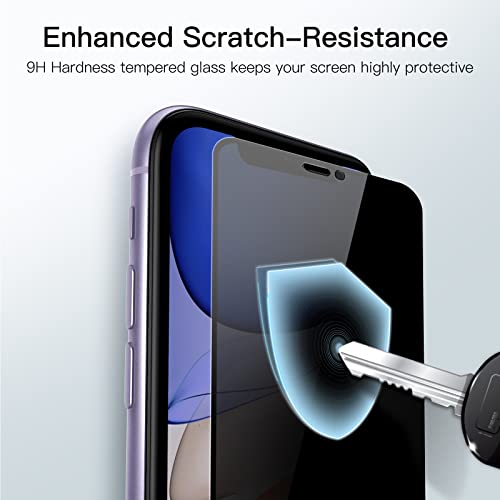 JETech Privacy Screen Protector for iPhone 11/XR, 2-Pack - size: iPhone 11/XR