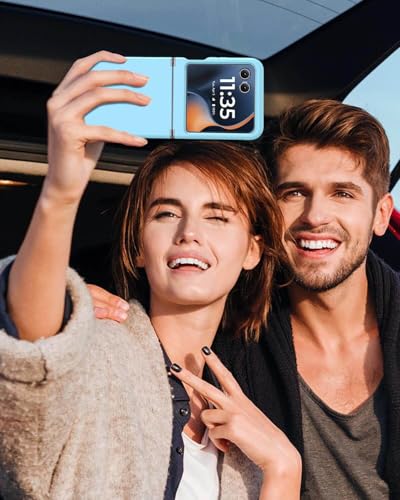 Hinge Protection for Motorola Razr 2026/2025/2024 Case (Blue) | TPU bumper & hard PC, raised camera edges, shockproof, slim, lightweight, dual-layer cover, wireless charging compatible - color: Blue