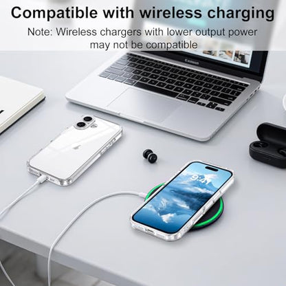 YINLAI Compatible with iPhone 17 Case, Crystal Transparent Anti-Yellowing Upgraded Full Camera Protection Supports Wireless Charging Slim Shockproof Protective Phone Cover 6.3" (Clear) - color: Clear, size: iPhone 17 6.3"