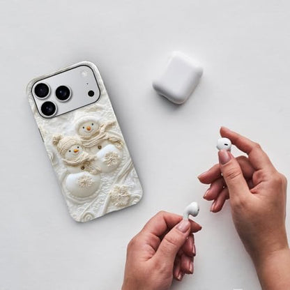 Compatible with iPhone 17 Pro,Anti-Scratch Glossy Case Cover,Christmas Snowman - color: Christmas Snowman, size: IPhone 17 Pro