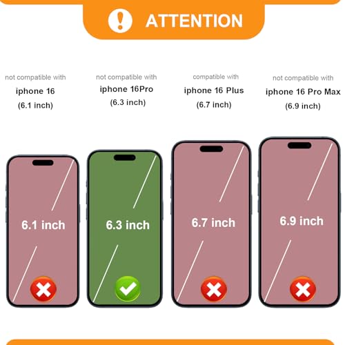Bocasal Detachable Wallet Case Card Holder for iPhone 16 Pro, Blue | RFID Blocking Kickstand Card Slots Holder PU Leather Magnetic Shockproof Wrist Strap Removable Flip Protective Cover 6.3 inch - color: Blue