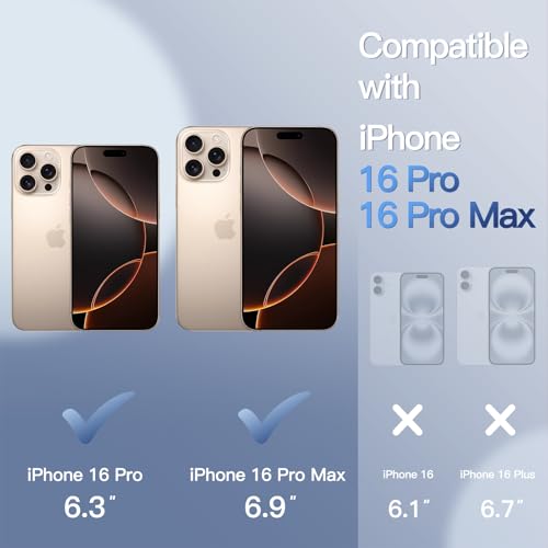 JETech Camera Lens Protector for iPhone 16 Pro/16 Pro Max, Desert Titanium - color: Desert Titanium