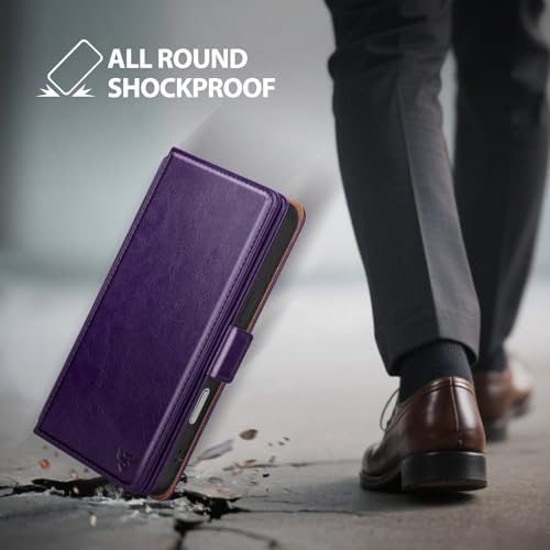 Compatible with iPhone 17 Case Wallet with Card Holder [7 Card Slot] Women Men,RFID Blocking Luxury PU Leather Phone Case Flip Folio Protector Cover Credit Card Slot Kickstand,Purple - color: Purple, size: iPhone 17