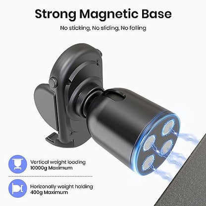 MiiKARE Dual Magnetic Gym Phone Holder Mount for MagSafe, Black - color: Black