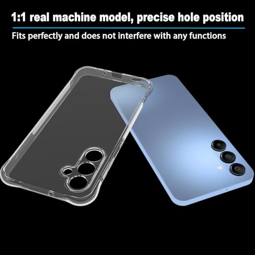 USTIYA Case for Samsung Galaxy A16 5G Clear TPU Four Corners Protective Cover Transparent Soft funda