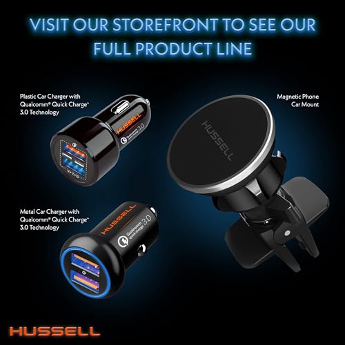 HUSSELL Magnetic Phone Car Mount, Air Vent Phone Mount for Car 360° Adjustable Universal Magnet Phone Holder - Compatible with Any Cell Phone, iPhone Galaxy LG Huawei