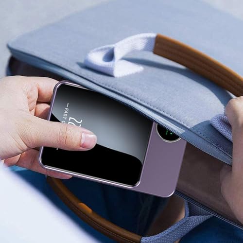 Wireless Charger Pad 20000mAh, Magnetic Fast Charging Hub for Phone Earbuds Smart Watch, Portable Power Bank Charger for Desk Home Office Travel Device - color: Purple