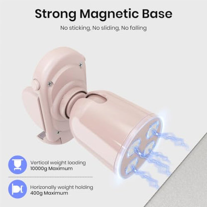 MiiKARE Dual Magnetic Gym Phone Holder Mount for MagSafe, Adjustable (Pink) - color: Pink