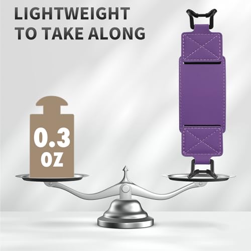 MoKo 2 Pack Hand Strap for 6-8" Kindle eReaders Tablets, Deep/Shiny Purple - color: Deep Purple+Glitter Purple