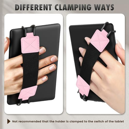 MoKo Security Hand-Strap for 6-8" Kindle eReaders Fire Tablets, Pink - color: Pink, style: Black Strap