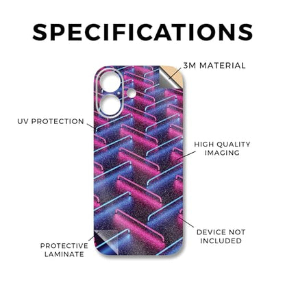 Glossy Glitter Phone Skin Compatible with Apple iPhone 17 - Neon Diamond - Premium 3M Vinyl Protective Wrap Decal Cover - Easy to Apply | Crafted in The USA by MightySkins - color: Neon Diamond, size: iPhone 17 (Full Wrap), style: Glossy Glitter Finish