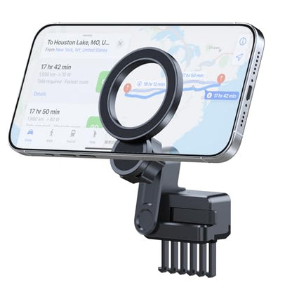 Phone Mount Designed for Tesla Model 3 (2017-2022) Model Y (2020-2023), Magnetic Phone Holder Compatible with MagSafe for iPhone 17 16 Pro Max Plus 15 14 13 12