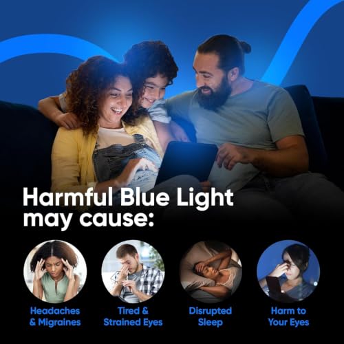 Ocushield Anti Blue Light Tempered Glass Screen Protector of iPhone 16 Pro(6.3") – Blocks Blue Light, Prevents Eye Strain & Helps You Sleep Better, 9H Hardness & Case Friendly - size: iPhone 16 Pro(6.3")