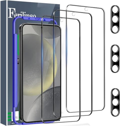 Ferilinso Screen Protector for Samsung Galaxy S24 Plus, Tempered Glass - size: Samsung Galaxy S24 Plus 6.7 INCH