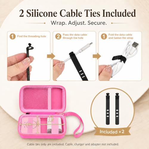ANKHOH Travel Case for Iseyyox//for QUZUDN/for UCOMX 3in 1 Wireless Charger - color: Pink
