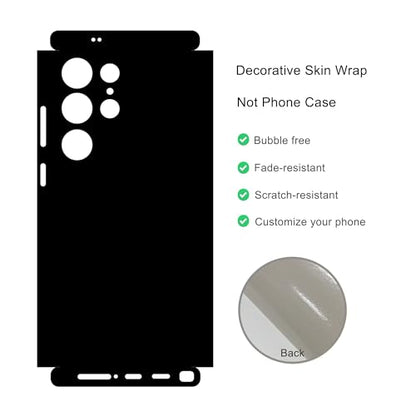 2 Pack Skin Wraps Compatible with Samsung Galaxy S24 Ultra (Black) - color: Black