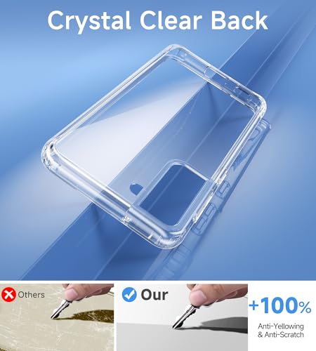 USLAI Case for Samsung Galaxy S21 FE Clear | Anti-Yellowing, Crystal Clear Back, Shockproof, Military‑Grade Drop Protection - color: Clear, size: Galaxy S21 FE
