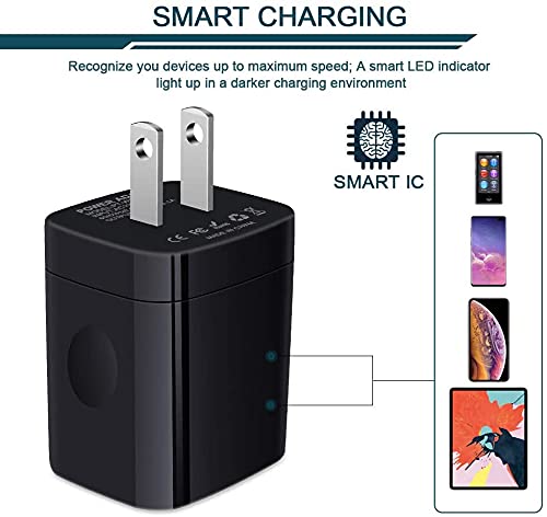 AILKIN 3 USB Wall Charger, Triple Charging Adapter, Fast Charging Block - color: Black-2