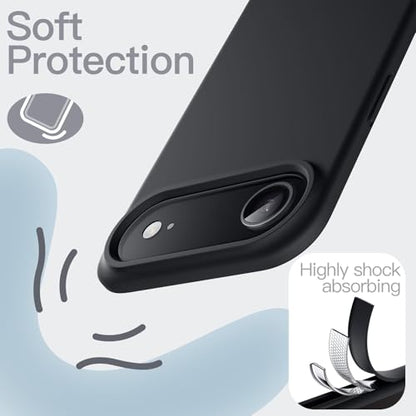 JETech Silicone Case for iPhone Air, Black | Silky Soft Touch, Shockproof Protection, Scratch Resistant, Microfiber Lining - color: Black, size: iPhone Air