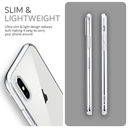 TUDIA Ultra Thin TPU Clear Case Compatible with iPhone Xs MAX Case (2018), Lightweight Shockproof Ultra Slim Clear TPU Transparent Protective Cover - color: Clear, size: iPhone XS Max