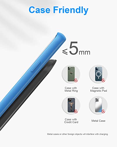 NANAMI Upgraded Fast Wireless Charger, Wireless Charging Stand Compatible with Samsung Galaxy S26/S26+/S25/S24/S23 & Phone Charger Dock for iPhone 18 Pro/18 Pro Max/17/17 Air/16/16 Plus/16 Pro/15/14 - color: Black, size: 1Pack