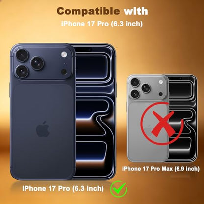 YWXTW 4 Pack Camera Lens Protector Compatible with iPhone 17 Pro (6.3 Inch), Full Coverage Tempered Glass Camera Lens Cover, [Night Shooting Mode] 0 Bubbles Case Friendly, High Definition - color: Clear, size: iPhone 17 Pro
