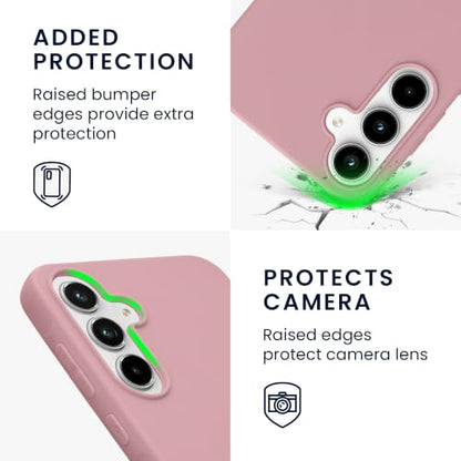 kwmobile Case Compatible with Samsung Galaxy A55 5G Case - Soft Slim Protective TPU Silicone Cover - Antique Pink Matte - color: antique pink matte, size: Galaxy A55 5G
