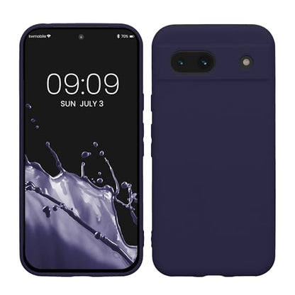 kwmobile Case Compatible with Google Pixel 8a Case - Protective Slim TPU Phone Cover - Soft Matte Finish - Deep Ocean - color: Deep Ocean