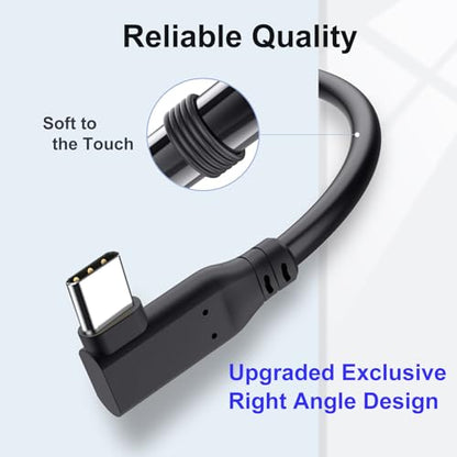 USB C to USB C Cable 20FT - 90 Degree Right Angle , 60W Fast Charging - size: 20FT