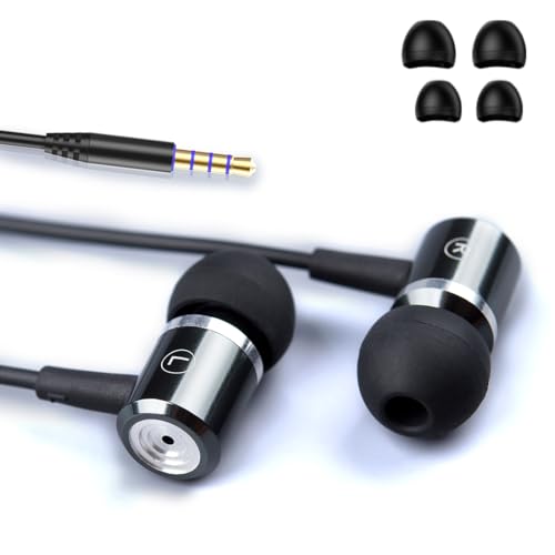 Wired Headphones with Noise-Canceling - Stereo Heavy Bass Plug Earbuds
