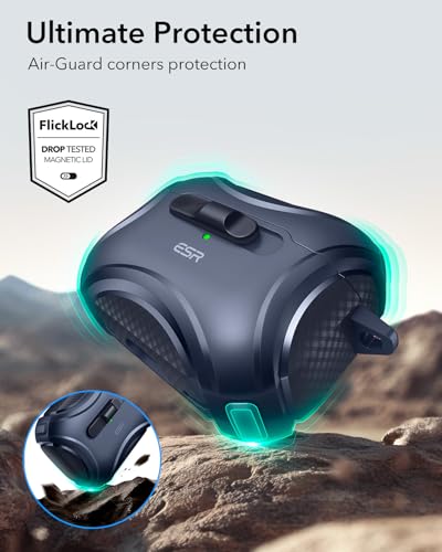 ESR for AirPods Pro 2 Case, Compatible with MagSafe, Cyber Series, Blue - color: Blue, size: AirPods Pro 2&1 Case