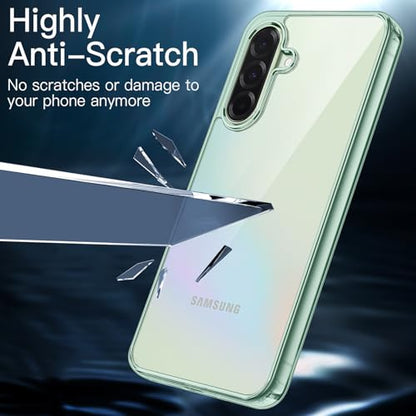 JETech Case for Samsung Galaxy A36, Anti-Yellowing, Lime | Shockproof Protection, Scratch Resistant Hard PC Back, Durable Transparent TPU Bumper - color: Lime, size: Galaxy A36