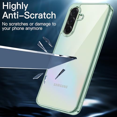 JETech Case for Samsung Galaxy A36, Anti-Yellowing, Lime | Shockproof Protection, Scratch Resistant Hard PC Back, Durable Transparent TPU Bumper - color: Lime, size: Galaxy A36