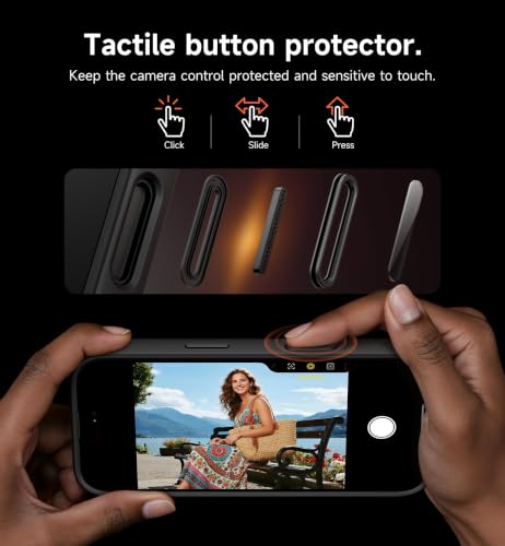 SURITCH for iPhone 17 Case with Camera Control Cover, Camera Slide Cover and Adjustable Kickstand, Compatible with MagSafe, Shockproof Bumper Protective Cases 6.3 Inch, Black - color: Black, size: IPhone 17-6.3"