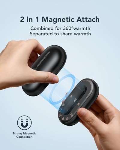 Ultra-Thin Mini Portable Charger 10000mAh & Rechargeable Electric Hand Warmers 2 Packs Kit