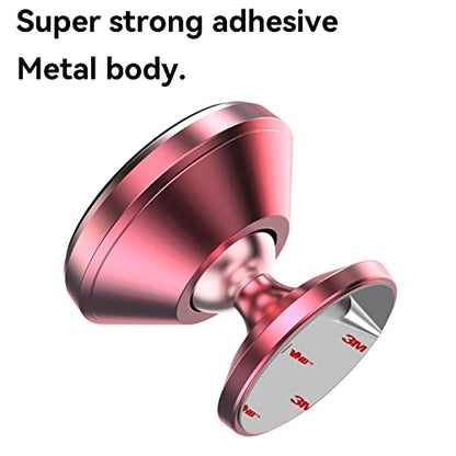 【2-Pack】Magnetic Phone Holder for Car Dash Strong Magnetic Car Phone Mount - color: Rose Gold