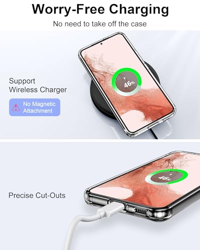 HOOMIL Case for Samsung Galaxy S22 Plus 5G 6.6-Inch, Non-Yellowing, Drop Protection, Anti-Scratch Transparent Hard Back Phone Cover - Crystal Clear - color: Clear, size: Samsung Galaxy S22 Plus